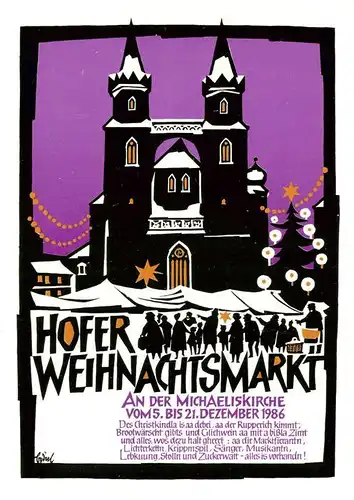 AK / Ansichtskarte Hof__Saale Hofer Weihnachtsmarkt an der Michaeliskirche 