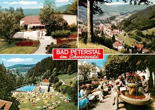AK / Ansichtskarte Bad_Peterstal Griesbach Kneipp und Mineralbad Panorama Schwimmbad Brunnen Bad_Peterstal Griesbach