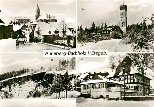 AK / Ansichtskarte Annaberg_ Buchholz_Erzgebirge St Annen Kirche Poehlberghaus Blick zum Poehlberg HOG Frohnauer Hammer 