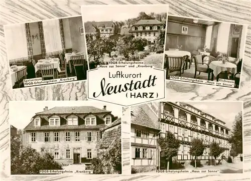 AK / Ansichtskarte Neustadt_Harz FDGB Erholungsheime Kronberg und Haus zur Sonne Klubraum Speiseraum Neustadt_Harz