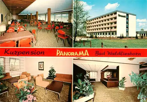 AK / Ansichtskarte Bad_Waldliesborn Kurpension Panorama Gastraeume Rezeption Bad_Waldliesborn