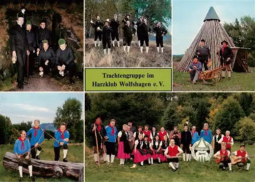 AK / Ansichtskarte Wolfshagen_Harz Trachtengruppe im Harzklub Wolfshagen Details Wolfshagen Harz