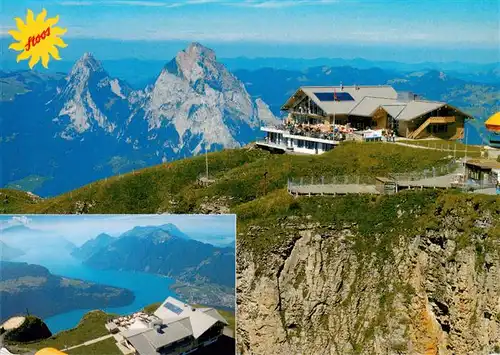 AK / Ansichtskarte  Stoos_SZ Gipfelrestaurant Fronalpstock Fliegeraufnahmen
