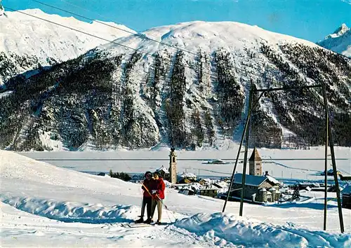 AK / Ansichtskarte  Samedan_Samaden_GR Panorama Skilift