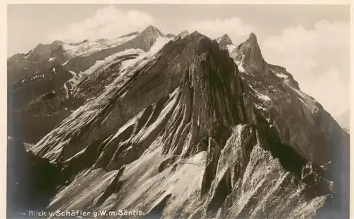 AK / Ansichtskarte  Schaefler_1925m_IR Blick zum Saentis