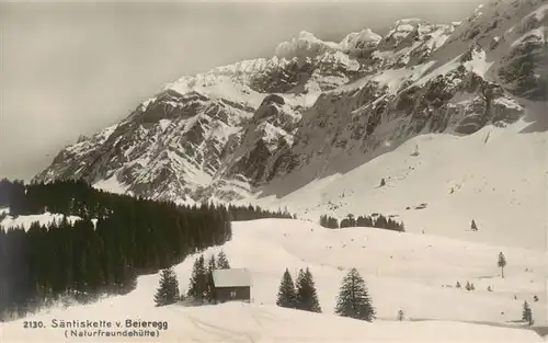 AK / Ansichtskarte  Saentis_2504m_AR Saentiskette von Beieregg Naturfreundehuette