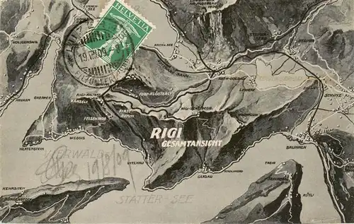 AK / Ansichtskarte  Rigi__LZ Panoramakarte