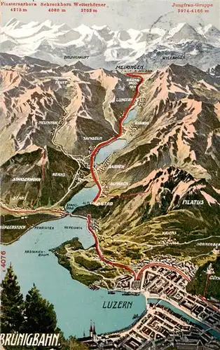 AK / Ansichtskarte  Bruenigbahn_Bruenig_OW Panoramakarte