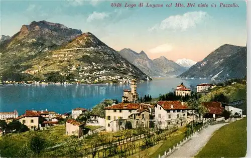 AK / Ansichtskarte  Pazzallo_Lugano_TI Lago di Lugano e col Monte Bre