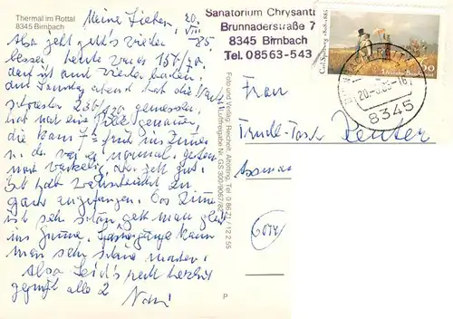 AK / Ansichtskarte  Birnbach_Rottal Fliegeraufnahme mit Rottal Terme