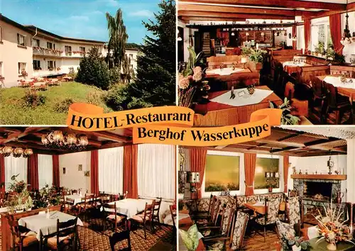 AK / Ansichtskarte 73921274 Gersfeld_Rhoen Hotel Restaurant Berghof Wasserkuppe Gastraeume