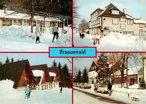 AK / Ansichtskarte  Frauenwald_Thueringen Cafe Lenkgrund FDGB Erholungsheim Drei Kronen Rennsteig Wanderhuetten FDGB Erholungsheim Raymonde Dien