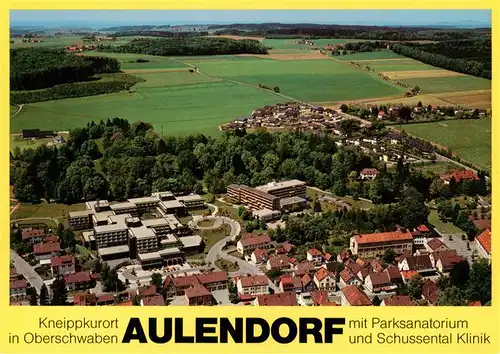 AK / Ansichtskarte 73921312 Aulendorf Fliegeraufnahme mit Parksanatorium und Schussental Klinik