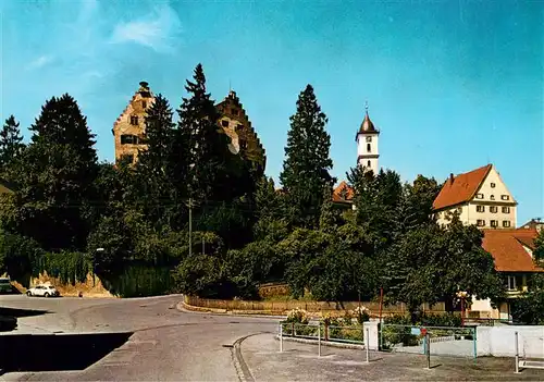 AK / Ansichtskarte  Aulendorf Schloss mit Kirche