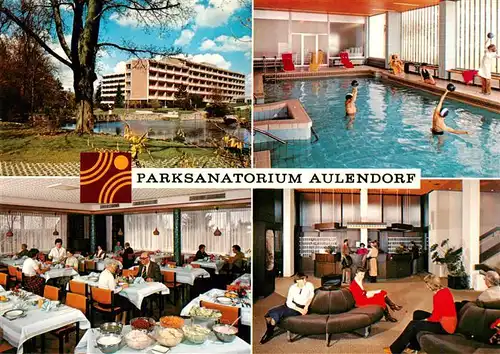 AK / Ansichtskarte  Aulendorf Parksanatorium Aulendorf Hallenbad Speisesaal Rezeption