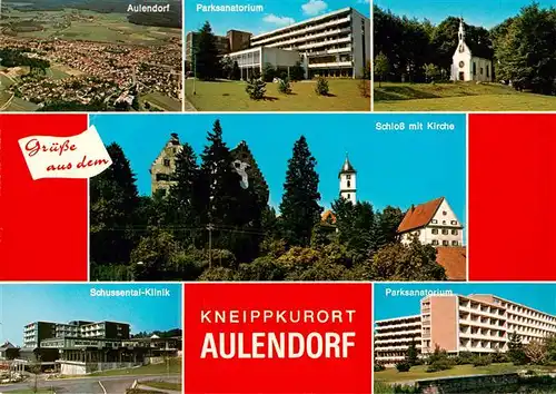 AK / Ansichtskarte 73921321 Aulendorf Fliegeraufnahme Parksanatorium Kirche Schloss Schussentalklinik