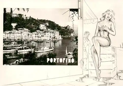 AK / Ansichtskarte 73921359 Portofino_Liguria_IT Hafenpartie