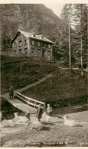 AK / Ansichtskarte  Seealpsee_Saentis_IR Gasthaus
