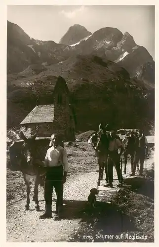 AK / Ansichtskarte  Meglisalp_1520m_Altmann_AR Lasttiere Bergkirche Saeumer Appenzeller Alpen