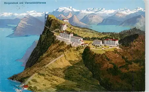 AK / Ansichtskarte  Buergenstock_Vierwaldstaettersee_NW Fliegeraufnahme