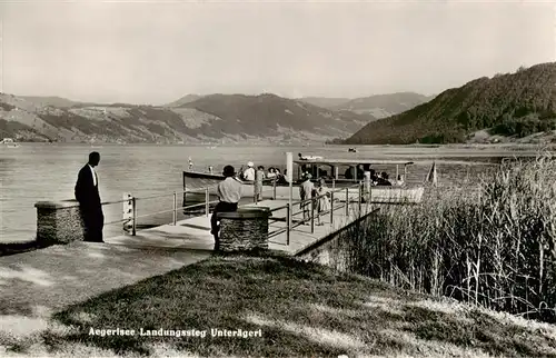 AK / Ansichtskarte  Aegerisee_aegerisee_Unteraegeri_Unter-Aegeri_ZG Landungssteg Unteraegeri