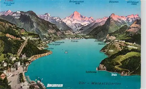 AK / Ansichtskarte  Brunnen_Vierwaldstaettersee_SZ Panoramakarte