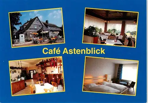 AK / Ansichtskarte 73921541 Kuestelberg Cafe Astenblick Gastraeume Gaestezimmer