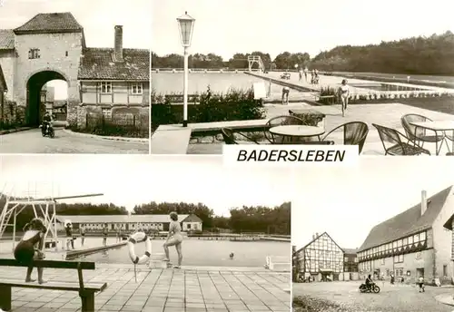 AK / Ansichtskarte  Badersleben Sudetentor Bad am Spring Deutsches Haus am Marktplatz