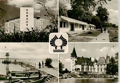 AK / Ansichtskarte  Klink_Waren FDGB Erholungsheim Voelkerfreundschaft Bungalowpark Mole Schloss