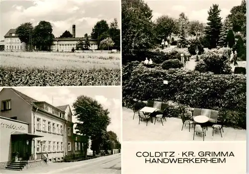 AK / Ansichtskarte  Colditz Handwerkerheim Park Terrasse