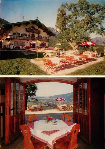 AK / Ansichtskarte 73921610 Ruhpolding Berggasthaus und Cafe Weingarten Terrasse