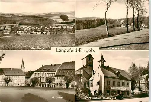 AK / Ansichtskarte 73921629 Lengefeld_Erzgebirge Siedlung Waldesruhe Markt Gaststaette Kalkwerk