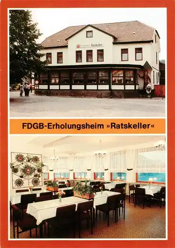 AK / Ansichtskarte 73921659 Neustadt_Harz FDGB Erholungsheim Ratskeller Speisesaal