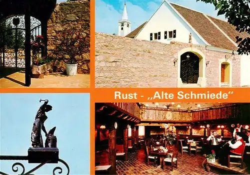 AK / Ansichtskarte 73921682 Rust_Burgenland Heurigen Restaurant Alte Schmiede Eingang Gasthaus Wirthausschild