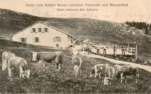 AK / Ansichtskarte  Kahlenwasen_Alsace zwischen Gebweiler und Muensterthal Hotel Joh Schwartz