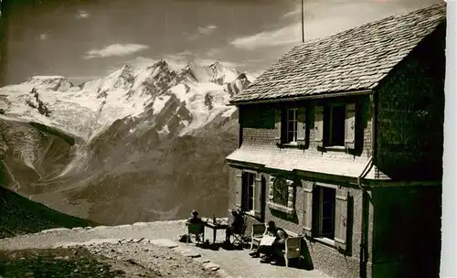 AK / Ansichtskarte  Weissmieshuette_2726m_Saastal_VS mit Mischabelkette