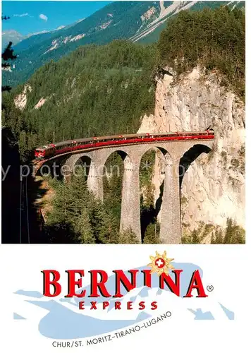 AK / Ansichtskarte 73921900 Eisenbahn_Railway_Chemin_de_Fer Bernina Express Chur St. Moritz Tirano-Lugano