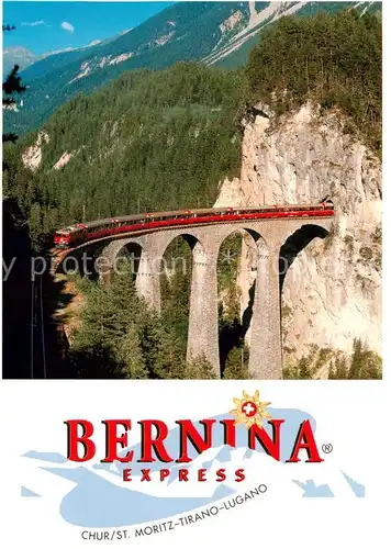 AK / Ansichtskarte  Eisenbahn_Railway_Chemin_de_Fer Bernina Express Chur St. Moritz Tirano-Lugano