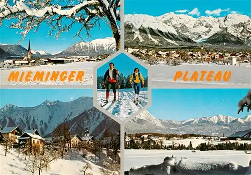 AK / Ansichtskarte 73921931 Mieminger_Plateau_Tirol_AT Panorama Ortsansichten Langlaeufer