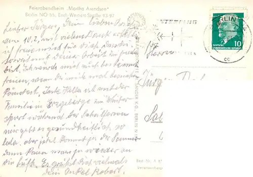 AK / Ansichtskarte  Berlin Feierabendheim Martha Arendsee Teilansichten