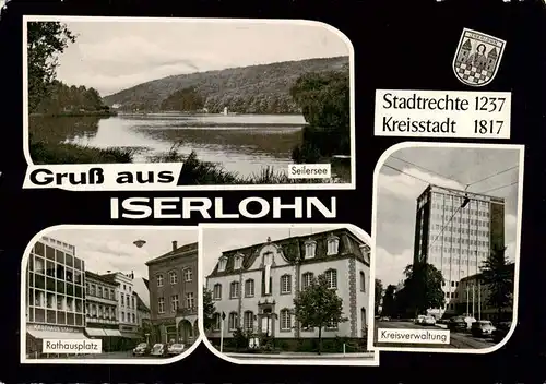 AK / Ansichtskarte 73921963 Iserlohn Seilersee Rathausplatz Rathaus Kreisverwaltung