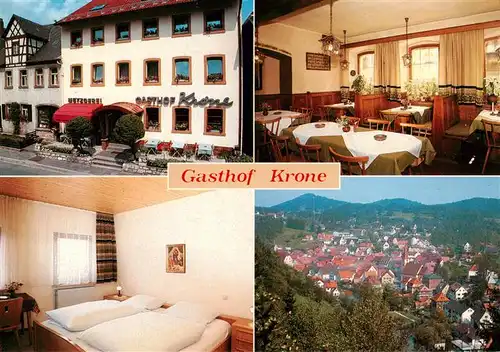 AK / Ansichtskarte 73921965 Velden_Mittelfranken_Bayern Gasthof Metzgerei Krone Gaststube Gastzimmer Panorama