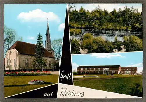 AK / Ansichtskarte  Rehburg_Bad Kirche Weiher Schule