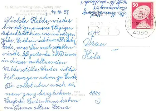 AK / Ansichtskarte 73921978 Dalheim_Wegberg Ev Muettererholungsheim Waldquelle