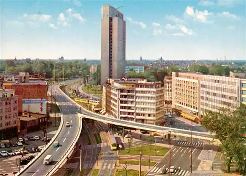 AK / Ansichtskarte  Duesseldorf Hochstrasse und Thyssen Haus