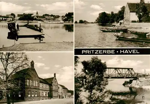 AK / Ansichtskarte  Pritzerbe Faehre Havelpartie Polytechnische Oberschule JW v Goethe Havelbruecke