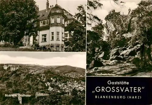 AK / Ansichtskarte 73922000 Blankenburg_Harz Gaststaette Grossvater Blick vom Grossvater Felsen