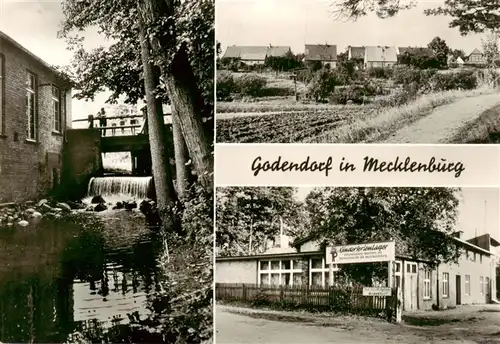 AK / Ansichtskarte  Godendorf_Neustrelitz Stauwehr Ortspartie Kinderferienlager