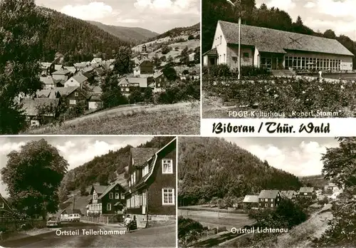 AK / Ansichtskarte  Biberau_Schleusegrund_Thueringen FDGB Kulturhaus Robert Stamm Panorama OT Tellerhammer OT Lichtenau