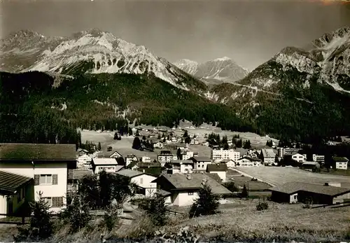 AK / Ansichtskarte  Lenzerheide_GR Teilansicht Blick gegen Parpaner Rothorn Foil Cotschen Piz Nair Schafberg
